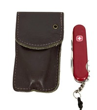 Wenger Swiss Army Knife Red Traveler 85mm Dog Leg Z 5 Turn Corkscrew W/ Case picture