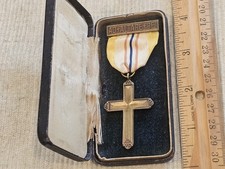 1950s Hand Engraved Boxed BSA Catholic Boy Scouts Medal L@@K picture