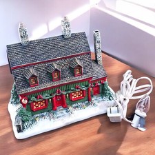 Lang Wise Village House Christmas Tea Shoppe Lighted Linda Nelson Stocks 1st Ed picture