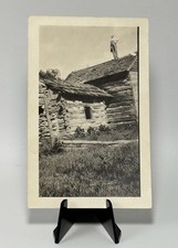 Antique 1918 Albemarle County VA Photo Man On Barn Roof Allen’s Place picture