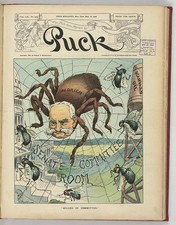Washington DC US Capitol Nelson W Aldrich 1906 Anti-Trust Spider Cartoon picture