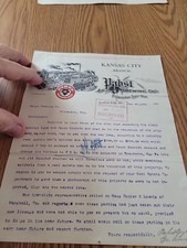 (VTG) 1903 Pabst beer Brewing Co  Letter Head Kansas City Branch PBR picture
