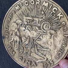 McCormick Tractor 1935 Bronze Award Dish Max Le  Verrier France CIMA Plow Deere picture