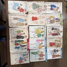12- Vintage 60S + 70S Simplicity Sewing Patterns Girls Size 8 picture