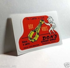 DON'S SPEED SHOP Old 1950's Style Racing DECAL / Vinyl STICKER, hot rod, rat rod picture