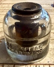 RARE Antique Sengbusch Self-Closing Inkstand 1907 Post Office Dept Inkwell picture