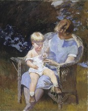 Edmund C. Tarbell 1920s Vintage Mother Child Portrait Photo Reprint Wall Art picture