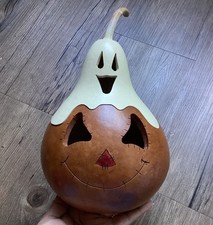 Meadowbrooke Gourds Smiling Jack-O-Lantern Halloween Pumpkin NO LIGHT picture