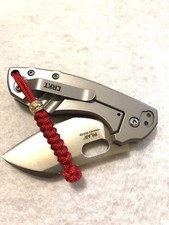 95 Paracord Micro Knife Lanyard 2pk, Red Cord Snake Knot With Metal Bead picture
