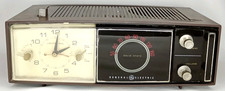 Vintage 1965 General Electric Brown Alarm Clock Solid State Radio Made In USA picture