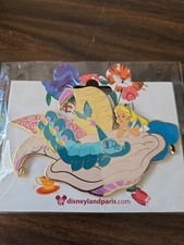 DLP Paris JUMBO Disney Pin Alice in Wonderland Caterpillar Absolem Butterfly NEW picture