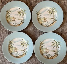 4 Lenox Blue British Colonial Tradewind Accent Luncheon Plates  9 1/2” NEW picture