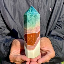 358G Natural Ocean jasper Quartz Crystal obelisk Specimen Healing picture
