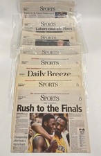 Lot of 8 Vintage Kobe Bryant Lakers Daily Breeze Sports Paper picture