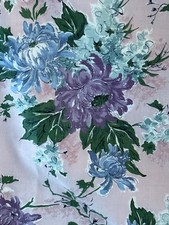 Hollywood Glam Roses Chrysanthemums Paris Apartment Blush Pink Vintage Fabric picture