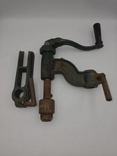 Vintage COLE TOOL MFG Pipe Hand Manual Drill Press No 7 Base w Jacobs Chuck vise picture