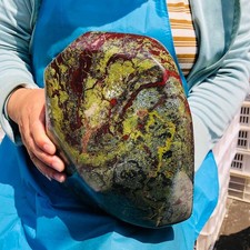 20.59LB Natural Dragon Blood Stone quartz crystal freeform specime mineral heali picture