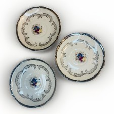 Bavaria Porcelain Fragonard Courting Couple Saucers Demitasse Set Of 3 picture