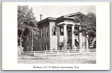 Residence of C.H. Roberts Lawrenceburg Tennessee TN c1910 Postcard picture