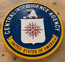 Central Intelligence Agency 3D routed carved  patch plaque sign Custom picture