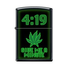 Zippo Lighter -It's 4:19 on Black Matte - 856185 picture