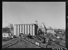Photo:Minneapolis Minnesota 1940s Grain Elevators Railroad Yards FSA picture