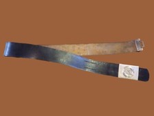 EAST GERMAN ARMY LEATHER BELT & BUCKLE VINTAGE COLD WAR GERMAN MILITARY SURPLUS picture
