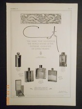 1928 COTY perfume vintage print ad Chyre L'Aimant Emeraude L'Origan Paris bottle picture