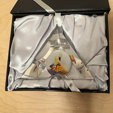 Disney Fine Art Glass LE Pinocchio, Jiminy Cricket. Hand Painted picture