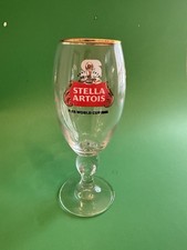 Stella Artois FIFA World Cup 2026 Gold Rim Chalice Beer Glasses Set of 4 picture