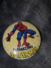 VINTAGE 1975 MARVEL COMICS SPIDER-MAN PINBACK BUTTON - BEST SEAL CORP picture