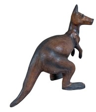 Vintage Mid Century Australiana Leather Wrap Paper Mache Kangaroo; c 1950 picture