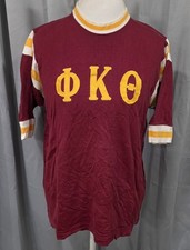 Vintage 60s Phi Kappa Theta Fraternity Football Jersey ΦKΘ Jerry 69 Maroon Gold picture