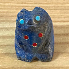 Native American Zuni Bear Fetish Lapis Signed picture