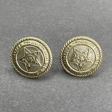 Vintage Oklahoma State Seal 1907 Metal Buttons Lot of 2 Collectible picture