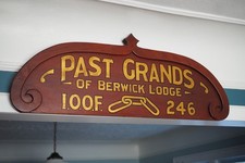 Antique Vintage Odd Fellows Lodge Sign IOOF I.O.O.F Wooden Masonic picture