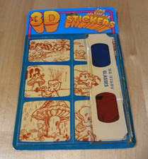 Vintage 1982 Star Bright Design 3D Stickers Pack w Glasses Sealed New Rare HTF picture