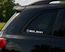 Car Window Instagram Handle Logo Vinyl Sticker (Your Name Your Username) picture