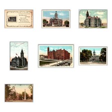 Lot of 7 Vintage Court House Postcards Paul Monument Minnesota Bedford Soldiers picture