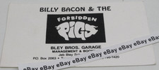Billy Bacon & The Forbidden Pigs Rockabilly Band Business Card picture