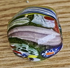 Vintage Venetian Murano Millefiori Glass Large Oval Focal Bead picture