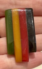 1930s Philadelphia Green Yellow Red Blk USA Sign Collector Quality Bakelite Clip picture