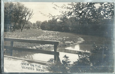 NICE EARLY RPPC VIEW ON THE BLUE IN ULYSSES, NE picture