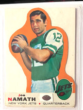 FOOTBALL: JOE NAMATH 1969 TOPPS CARD #100 (CROPPED) picture