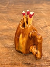 Vintage Miniature Iron Toothpick Holder Ceramic picture