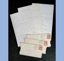 LOT 1884 antique HERBERT HAZELTINE+MOTHER LETTERS mansfield mn jamestown ny picture