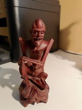 Vintage Chinese carved wood statue picture