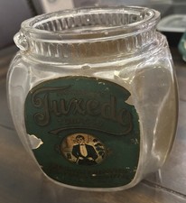 Vintage 1920's Tuxedo Glass Humidor Paper Labels in Good Condition picture