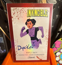 Invincible Red Holo Bloodsplated Dupli-Kate Laser Signagraph #330 (24/25) (2025) picture