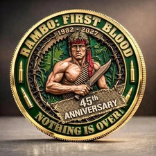 Rambo First Blood 45th Anniversary Coin 1982-2027 John Rambo Medal picture